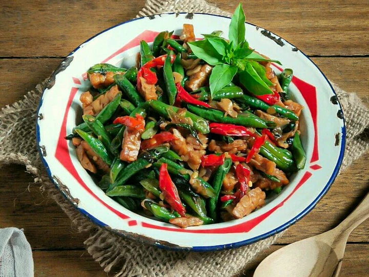 Langkah Gampang Membuat Resep Oseng Kacang Panjang Tempe Kemangi yang Uenak Anti Ribet, Menggugah Selera