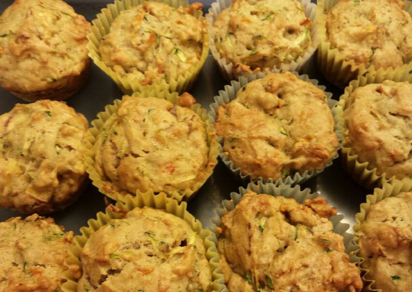 Zucchini Carrot Apple Muffins