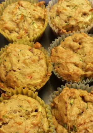 A picture of Zucchini Carrot Apple Muffins.