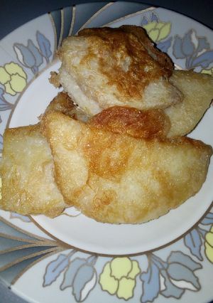 A picture of Fried yam and egg.