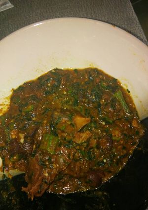 A picture of Lazy Man Okro Soup.