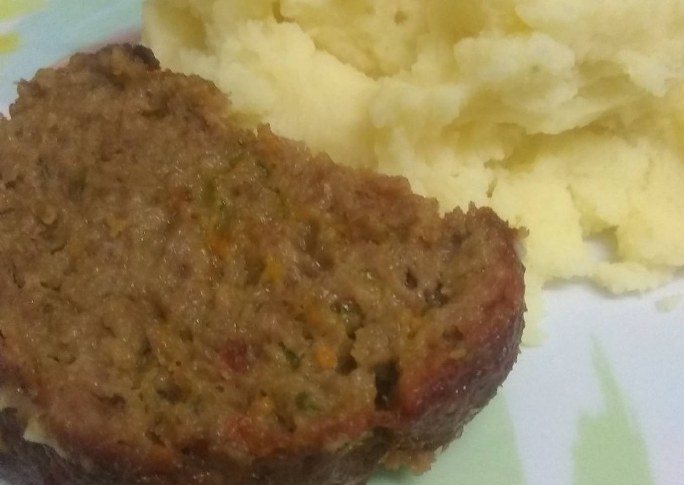 Pan de carne "saludable" con puré