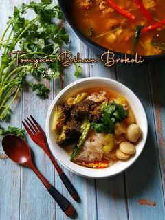 Gambar Tomyam Bihun Brokoli