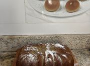 A picture of banana bread with plain flour