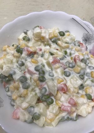 صورة لوصفة سلطة بالمايونيز
