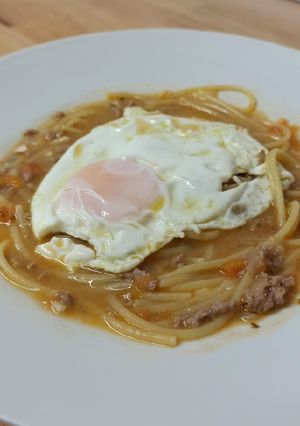 Una foto de Sopa criolla con carne picada (frío❄)