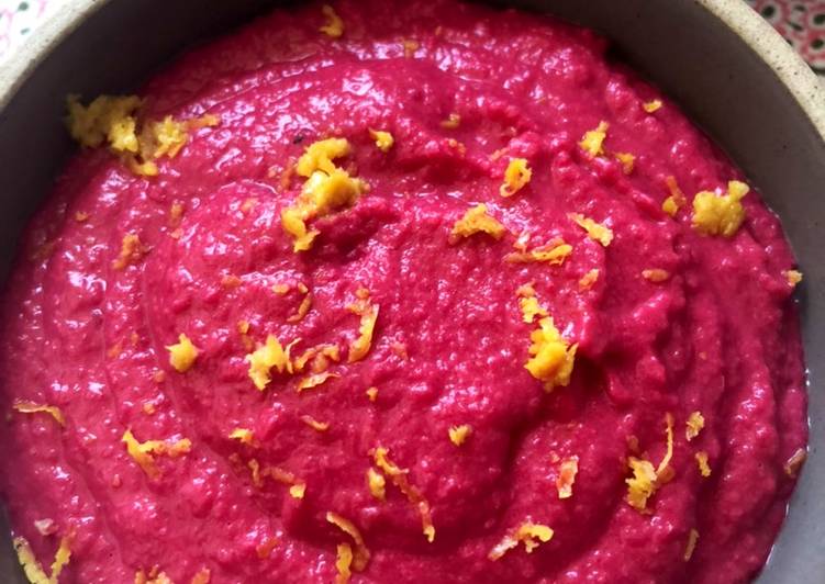 How to Make Quick Beetroot and white bean dip - vegan