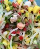 Ceviche de Salmón, Camarón y Mango