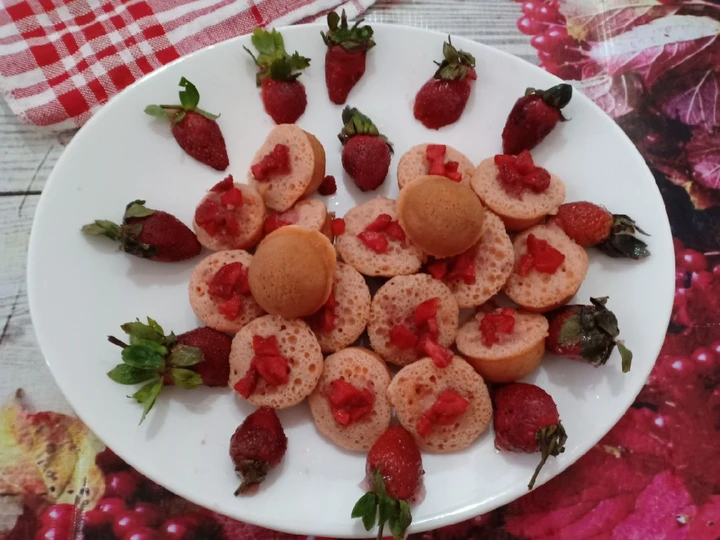 Cara Simple Menyiapkan Resep  Kue Cubit Red Velvet Strawberry 🍓🍓🍓🍓 yang Bisa Manjain Lidah, Lezat