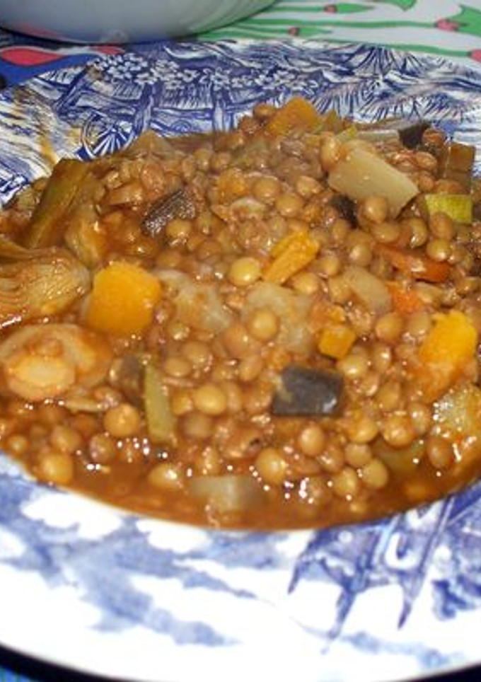 Una foto de Lentejas con verduras