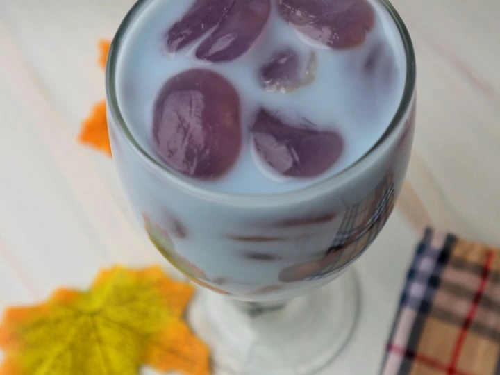 Cara Gampang Membikin Resep Teh Susu Kolang-kaling Bunga Telang yang Sempurna Anti Ribet, Lezat