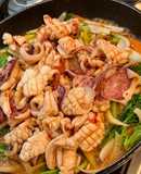 Mực xào rau củ xốt chua cay