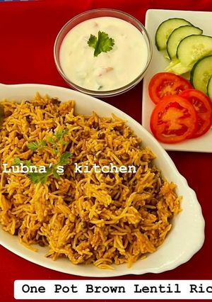 A picture of One Pot Brown Lentil Rice:.