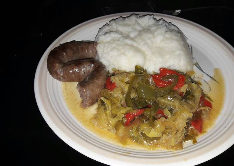 Spice cabbage with peppers