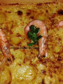 Foto de Bacalhau gratinado com camarão