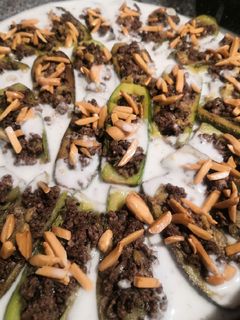 صورة لوصفة قوارب الكوسا مع اللبن