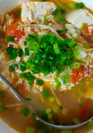 Hình của món Canh trứng cà chua.