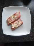 Simple Baked Salmon Topped with Cream Cheese