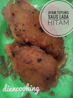 Foto resep Ayam tepung saus lada hitam