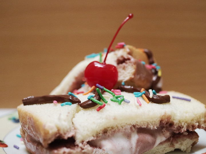 Cara Gampang Membuat Choco Strawberry Ice Cream Sandwich Anti Gagal