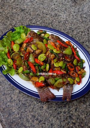 Foto resep Kakap Siram Saos Pedas