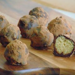 A picture of Easter Marzipan Truffles.
