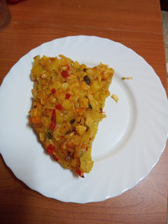 Una foto de Tortilla de papas a la hortelana al horno