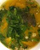 Canh bí đỏ thịt băm