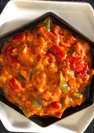 A picture of Bell Pepper Onion Masala.