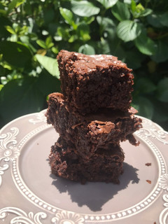 Una foto de Brownie sin manteca