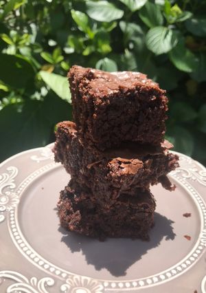 Una foto de Brownie sin manteca
