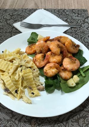Una foto de Camarones fritos