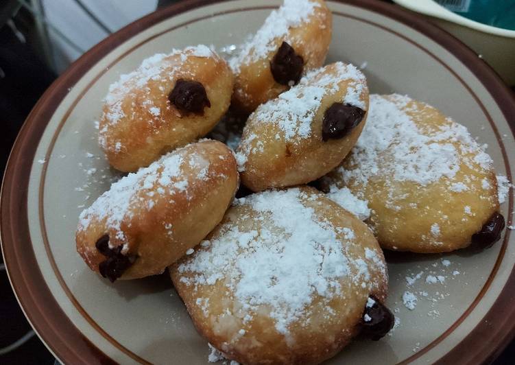 Bomboloni isi selai coklat homemade