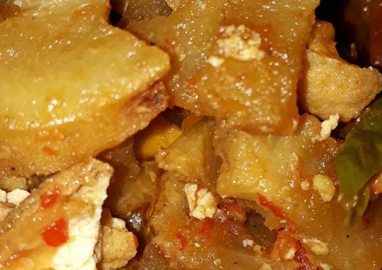 Tumis Kikil dan Tahu bumbu ulek