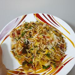 A picture of Vegetable Biryani.