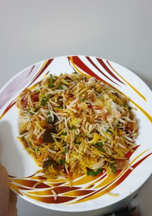 A picture of Vegetable Biryani.