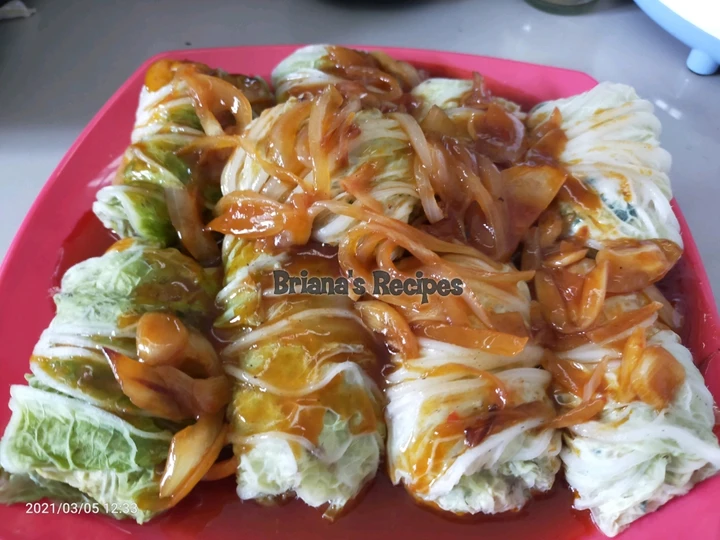 Cara Mudah Membikin Resep Roll sawi isi ayam yang Enak Banget Anti Ribet, Lezat Sekali