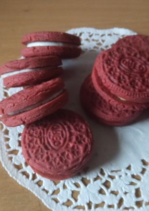 Foto resep Oreo red velvet tanpa pasta red velvet