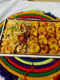 Fried plantain with scramble egg