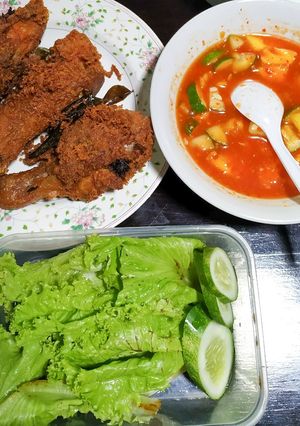 Foto resep Ayam Berempah dan Sambal Nanas