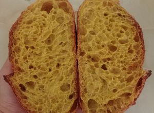 Foto resep Rye Kunyit Lada Hitam Sourdough Bread