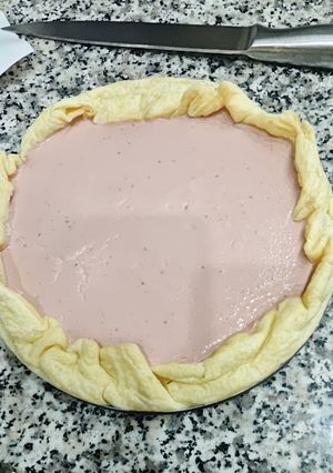 Foto principal de Tarta cremosa de mermelada de fresa