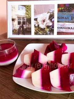 Foto resep Puding Susu Buah Naga