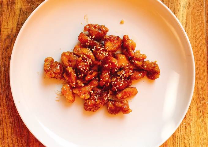 Chicken crispy with Oyster Sauce / Ayam Krispy Saus Tiram