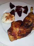 Light BBQ Chicken Thighs with Crispy Cecina