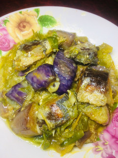 Foto resep Terong sambal ijo + ikan asin peda