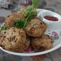 A picture of Leftover upma cutlet/ patties.