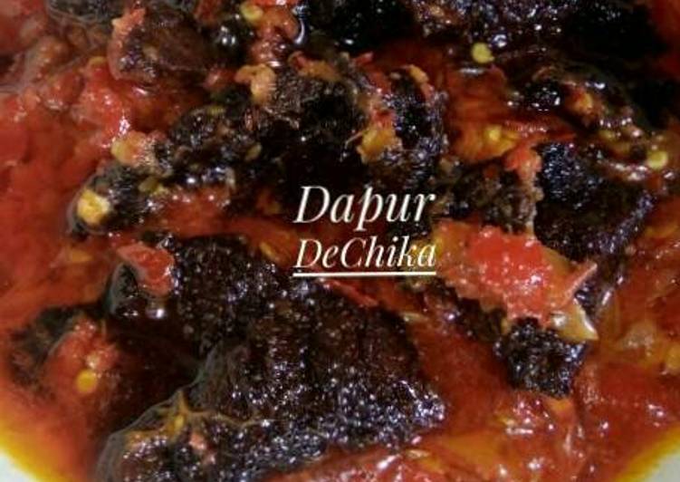 Dendeng kering balado