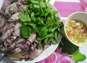 Hình của món Mực Cơm Hấp Nhanh.