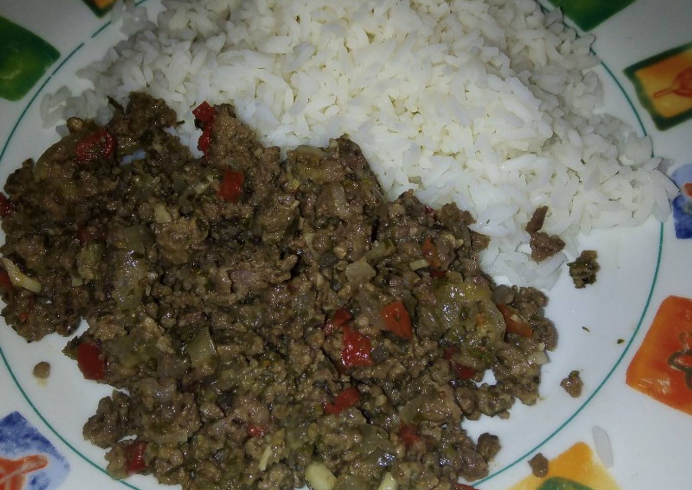 Picadillo de carne molida🥩🍽️